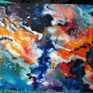 Hubble inspired space watercolour print