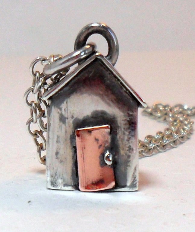 The Original Sterling Silver Beach Hut Pendant