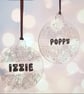 Personalised Engraved Acrylic Christmas Bauble - Image 1