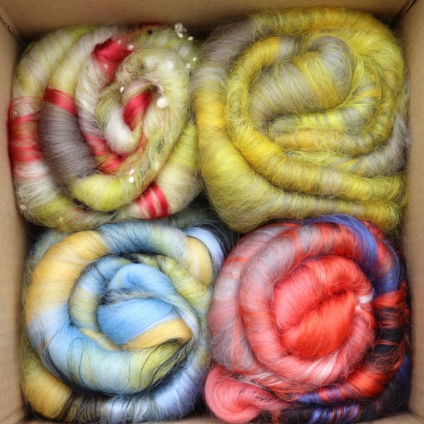 British Birds Inspired Batt Box No.2 for Spinning 200g (Four x 50g)