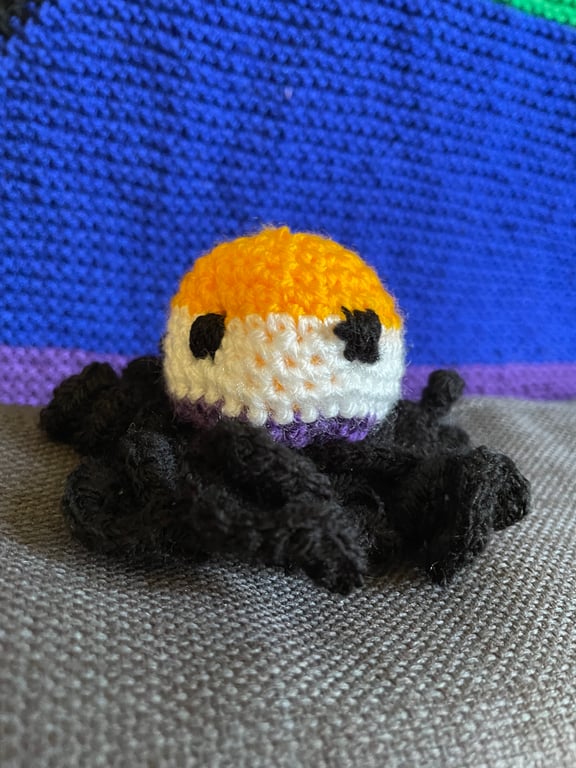 Crochet Non-Binary Flag Octopus