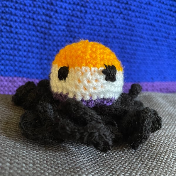 Crochet Non-Binary Flag Octopus