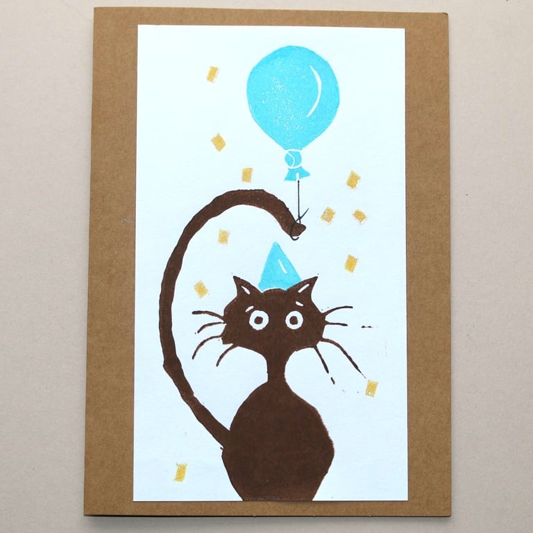Party Animals Cat Card