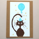 Party Animals Cat Card
