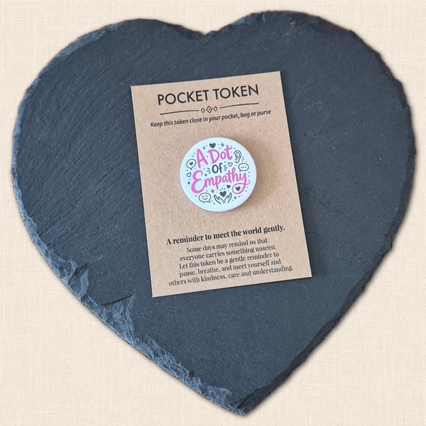 A Dot of Empathy Pocket Token - Little Reminder to Meet the World Gently