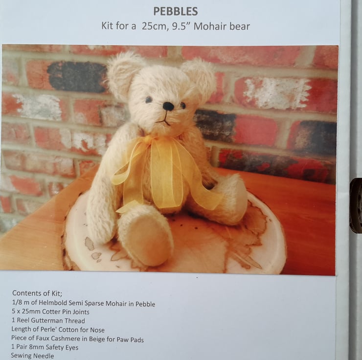 Teddy Bear Making for Beginners Kit (with glass eyes & cotter pin