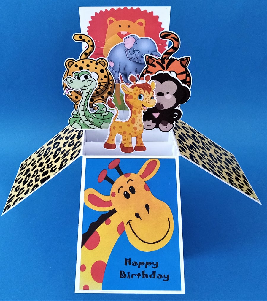 Birthday Card with Wild Animals