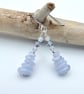 Blue Lace Agate & Crystal Earrings, Birthday, Thank You, Jewellery Gifts for Her - Image 3