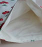 Medium Cream Christmas Stocking with Retro Cherry Print  - Image 4