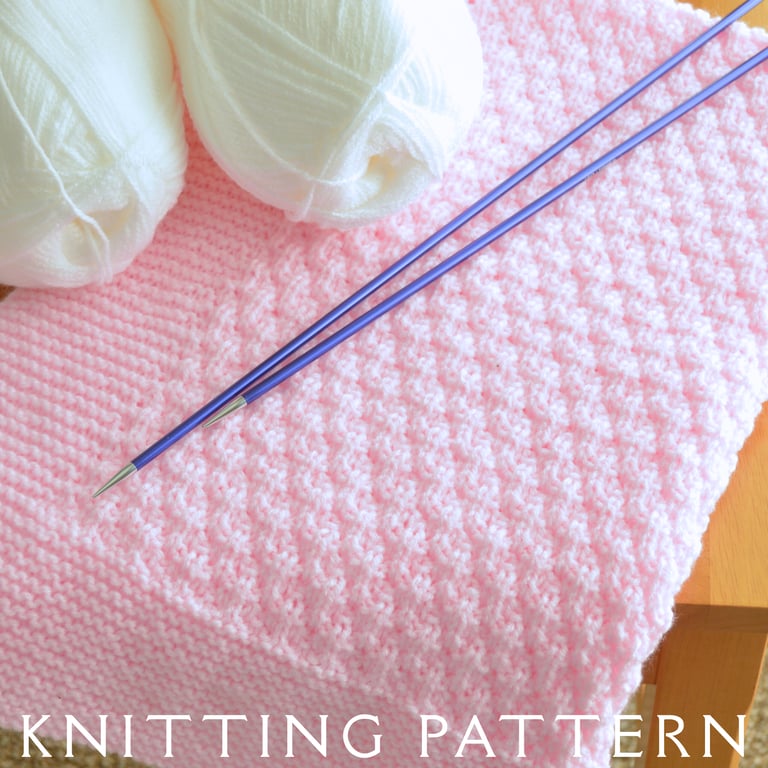 Baby Blanket Design 1 Knitting Pattern PDF Version By Email