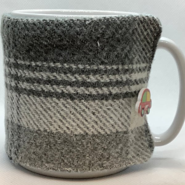 Thick Grey Coffee Mug Cosie, Grey Mug Wrap