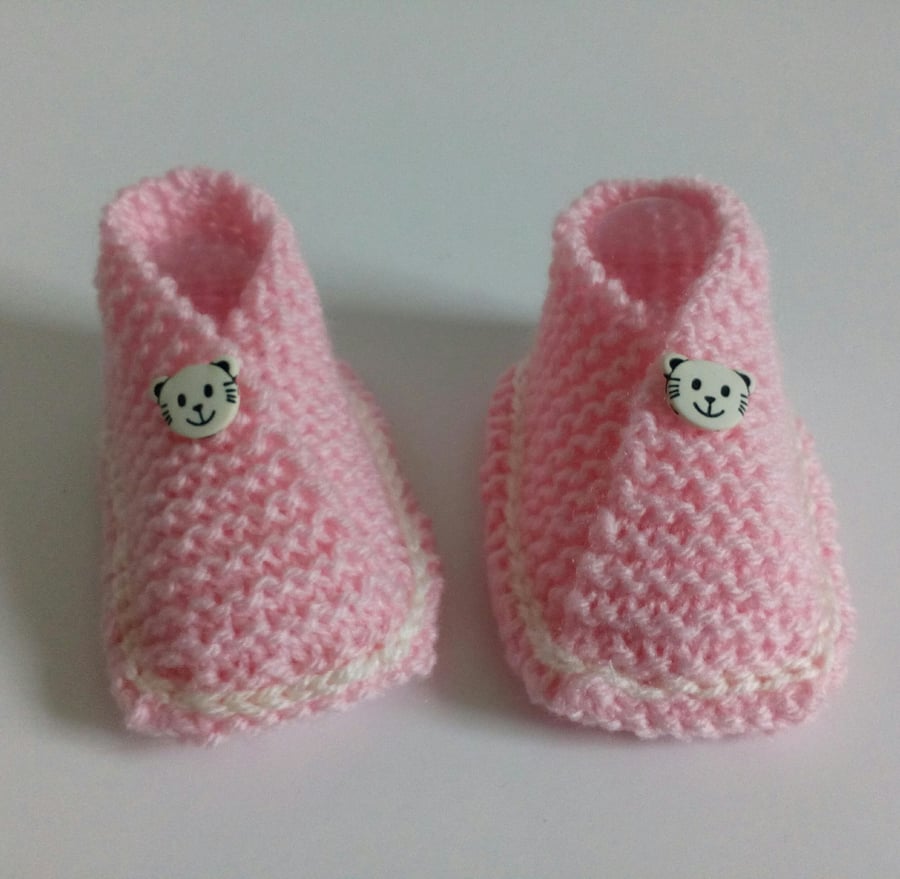 0-3 months, babies, bootees, booties, newborn, baby gift, pink