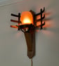 Torchiere Wall Sconce, Medieval Look, Reclaimed Wood and Ironwork - Image 7