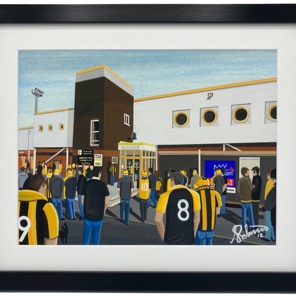 East Fife F.C, Bayview Stadium, High Quality Framed Football Art Print.