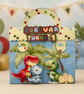 Personalised Dinosaur Colouring Activity Case Party Favour - Image 1