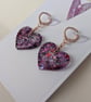 Heart Shaped Resin Earrings - Image 2