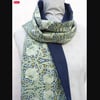 Liberty of London Print Long Scarf.Cotton Tana Lawn abd Velvet.  