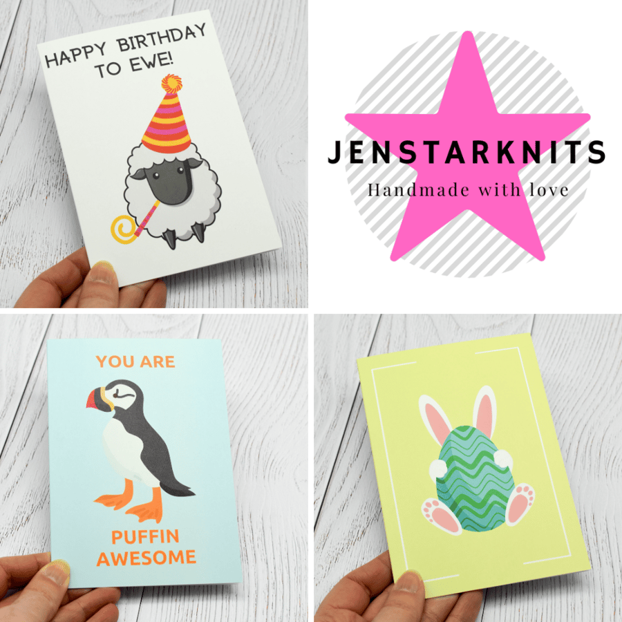 3FOR2! PACK OF 3 Greetings Cards A6