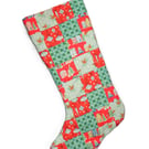 Patchwork stocking made from Liberty Christmas fabrics, postage inc