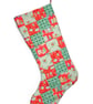 Patchwork stocking made from Liberty Christmas fabrics - Image 1