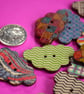 Wooden Cloud Buttons Mixed 30x20mm (CD12) - Image 2