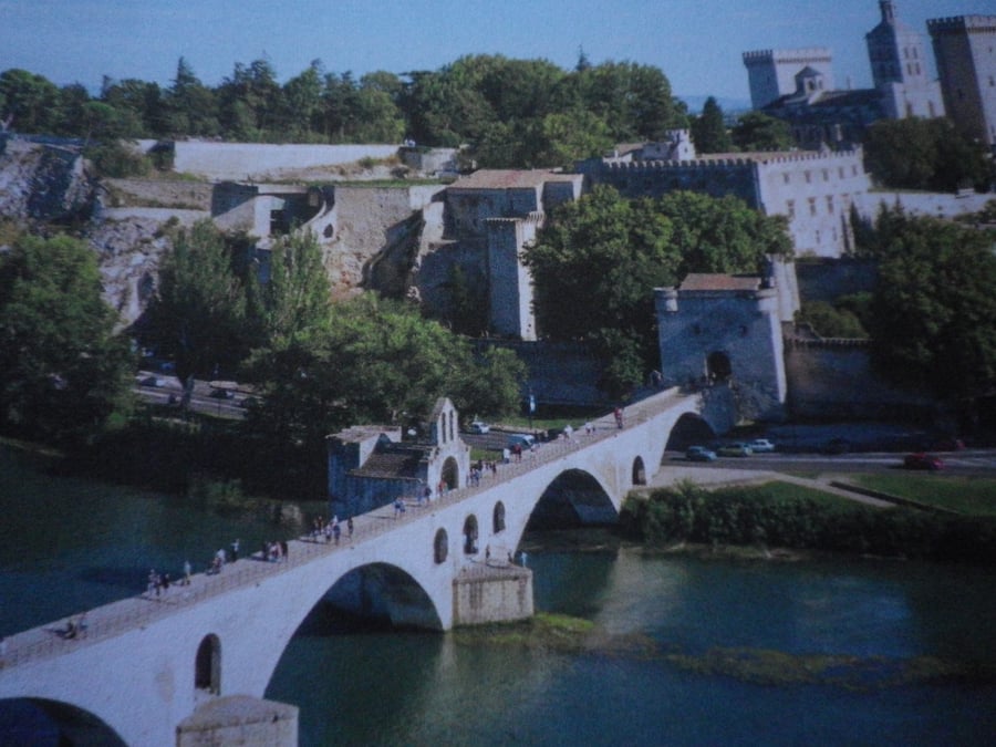 Pont D'avignon, A4 unframed , mounted, free hook & easel, free shipping.. 3984