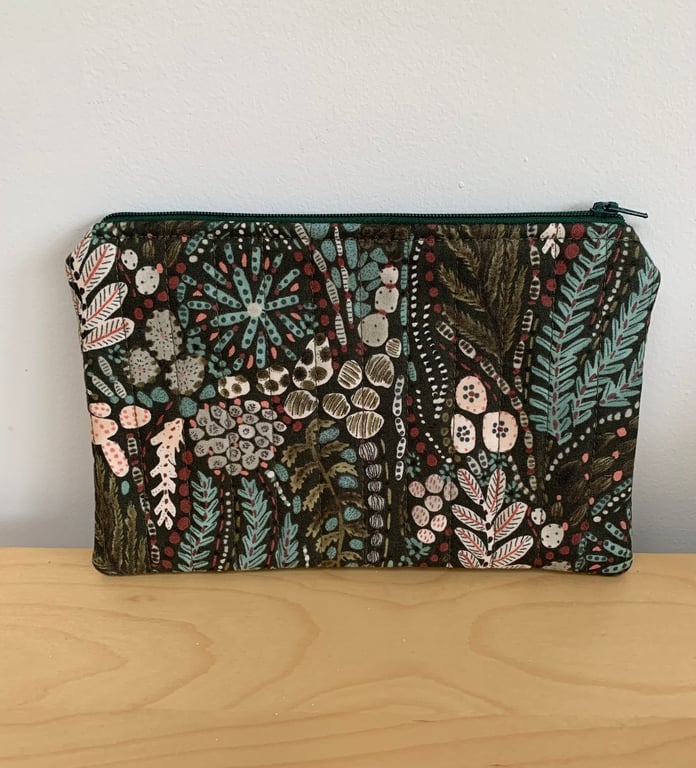 Autumnal Colours Nature Print Organiser Pouch