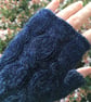 Alpaca Wrist Warmers Fingerless Gloves Blue - Image 2