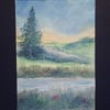 riverside watercolour aceo by Gweddus
