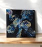 Floral Flow one , fluid acrylic canvas  - Image 1