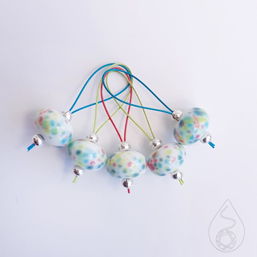 Lampwork Stitch Markers - Tutti Fruity