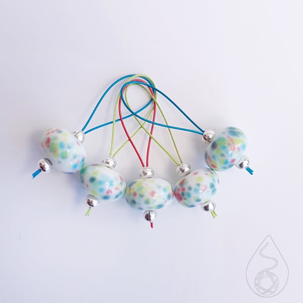 Lampwork Stitch Markers - Tutti Fruity