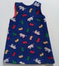 Age 2 years, needlecord dress, A line dress, pinafore, dress, dogs, spotty dog - Image 5