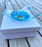 dandelion "Make a wish " (blue)- fused glass trinket dish - Image 4