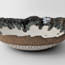 Coiled and carved low dish