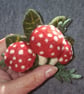 Needle Felted Toadstool Mushroom Hair Clip Handmade Hair Accessory - Image 4