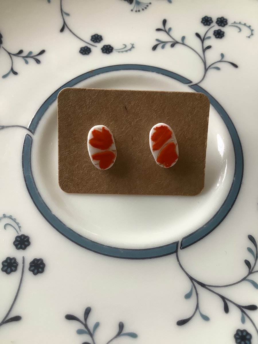 Handmade Stud Earrings Unique One of a Kind