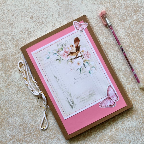 Pretty Pink  Handmade Journal