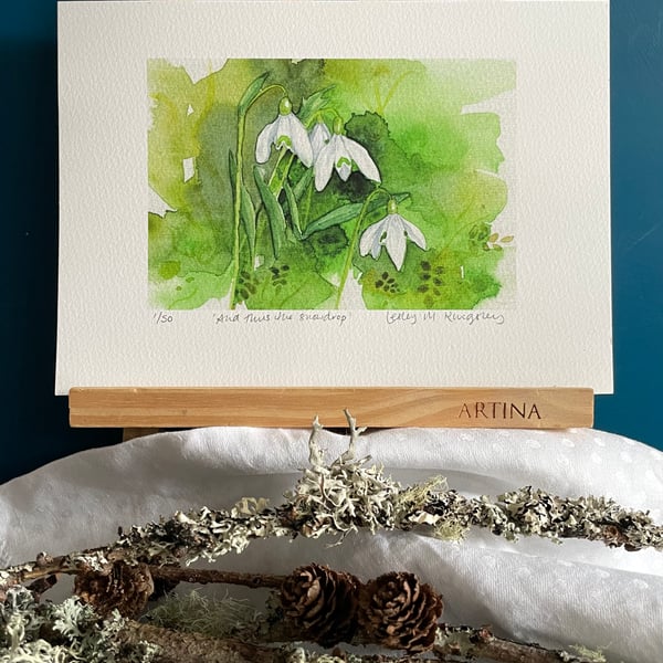 'And thus the Snowdrop' Limited Edition giclée print