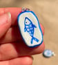 Handpainted Air Dry Clay Single Fish Pendant Charm