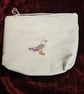 Cosmetic, Toiletries Bag with embroidered seagull