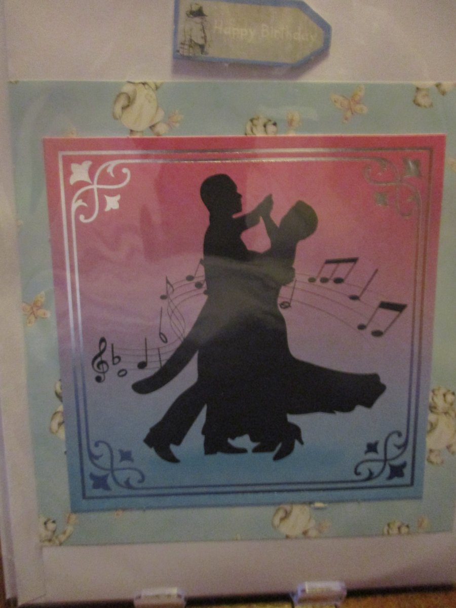 Happy Birthday Ballroom Dancing Card Folksy
