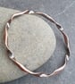 Copper ribbon twist bangle, 7th anniversary gift, Solid copper jewellery - Image 1