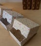 A set of three handmade, raised lid, gift boxes - 'White Field Flowers'