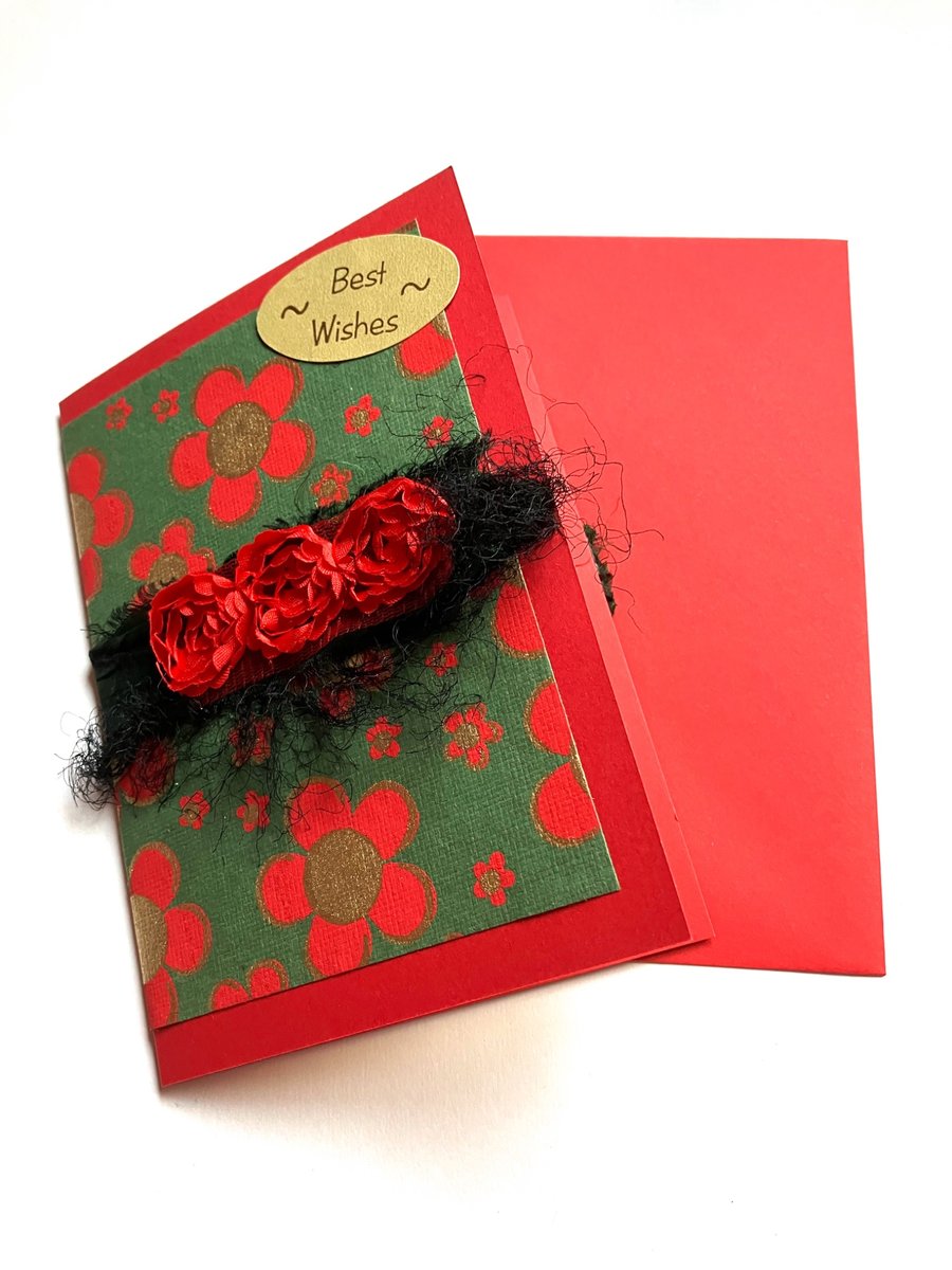 Handmade Best Wishes card