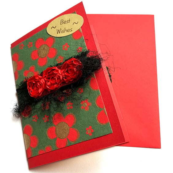 Handmade Best Wishes card