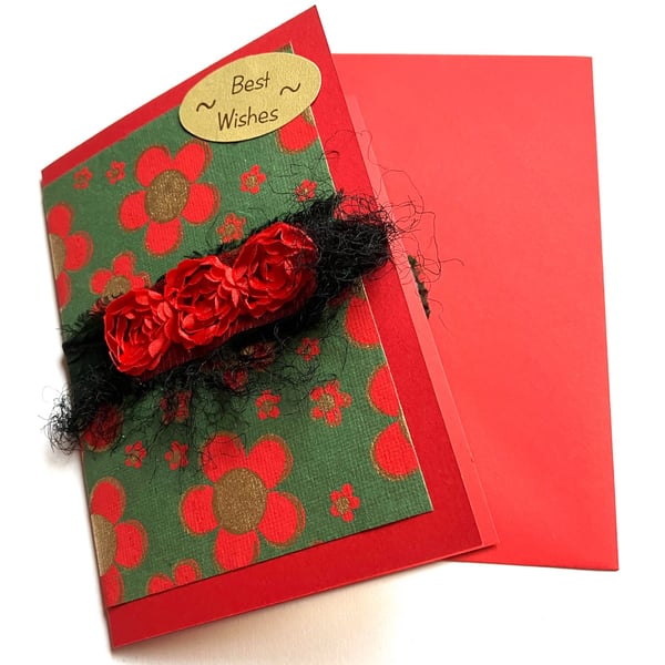 Handmade Best Wishes card