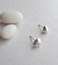 Tiny Solid Silver Pebble Studs - Image 4