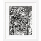 Church scene (after Antonello da Messina), etching on paper, signed and numbered