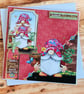 6 Handmade Greeting Card Set – Assorted Decoupage & Mixed Media Destash Cards - Image 7